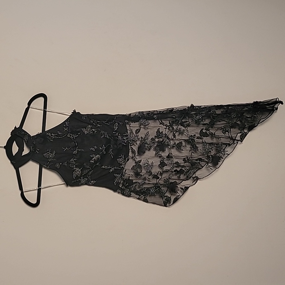 Venus Asymmetrical Halter Top Sz 4 Dark Fairy Whimsigoth Sheer Grunge
